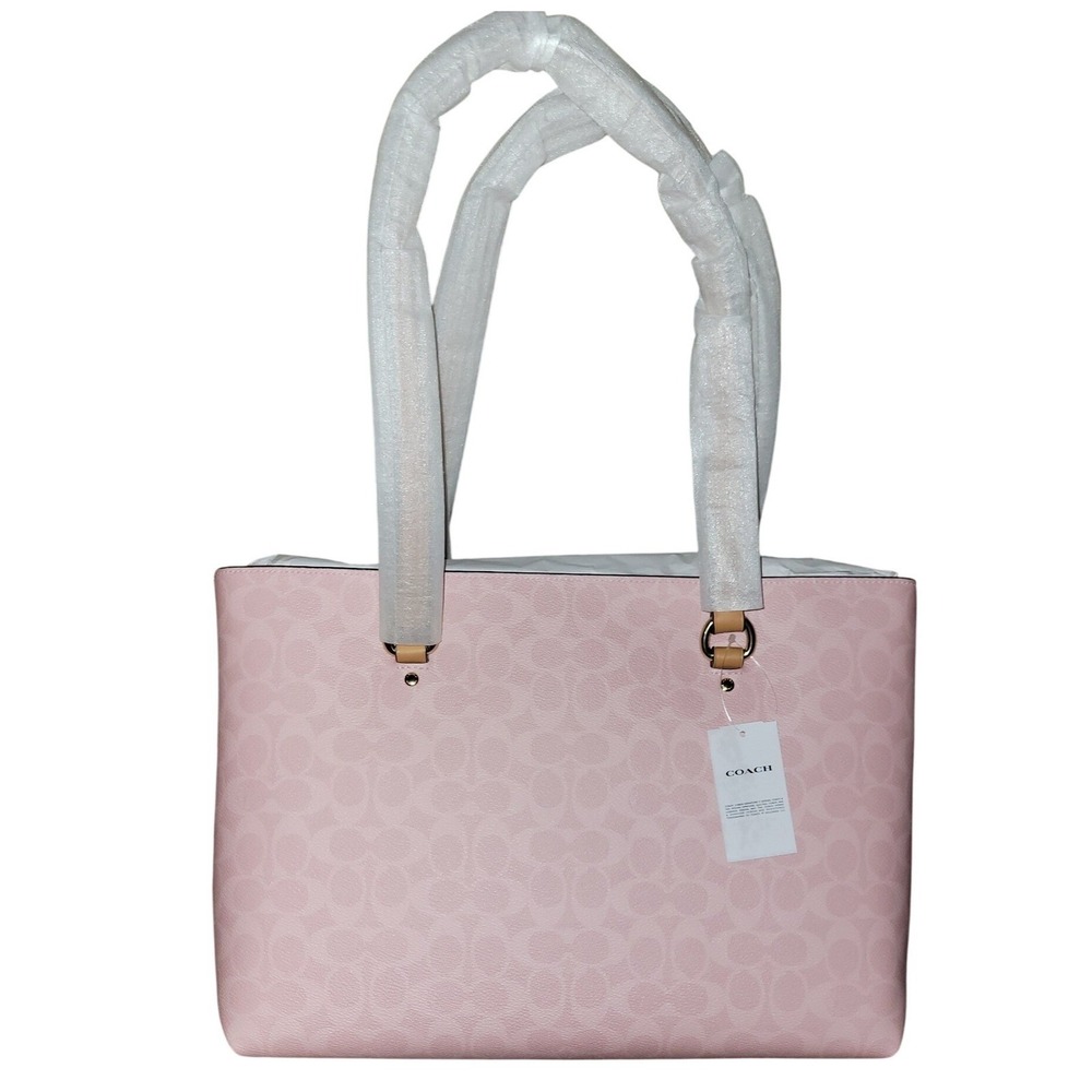 Coach Station Tote Bag in Signature Canvas Powder Pink New CEA21 PRICE FIRM - Picture 4 of 5